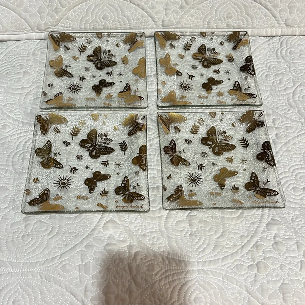 Set of four Georges‎ Briard square plates